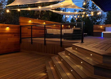 Charred wood decking - terrace